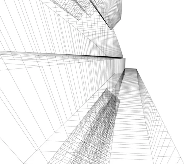 Abstract Architectonisch Behang Digitale Achtergrond — Stockvector