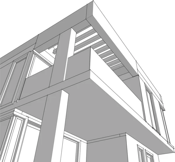 Abstrakte Architektonische Tapete Digitaler Hintergrund — Stockvektor