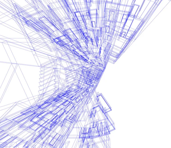 Abstraktní Architektonická Tapeta Digitální Pozadí — Stockový vektor