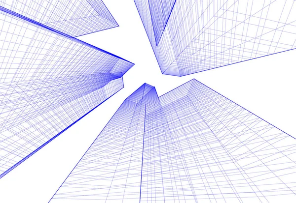 Абстрактная Архитектурная Концепция Обоев Цифровой Фон — стоковый вектор