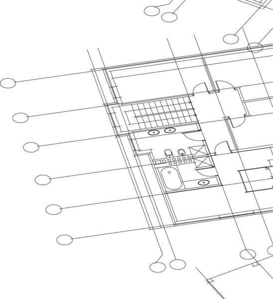 Abstrakt Arkitektoniska Tapeter Digital Bakgrund — Stock vektor