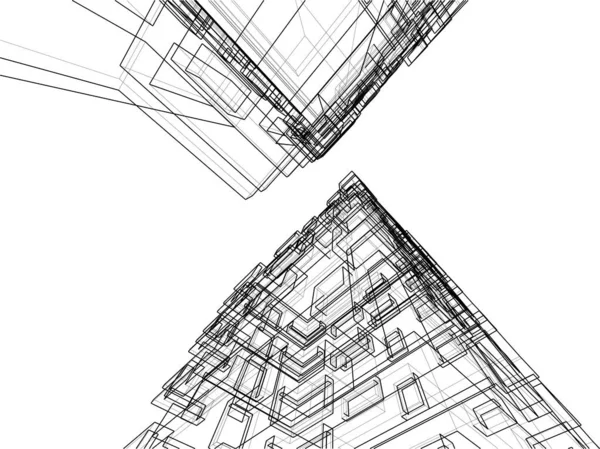 抽象的な建築壁紙やデジタル背景 — ストックベクタ