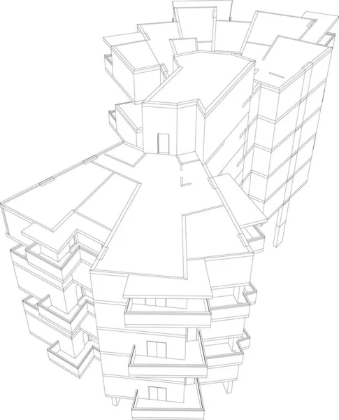 Abstrakcyjna Tapeta Architektoniczna Tło Cyfrowe — Wektor stockowy