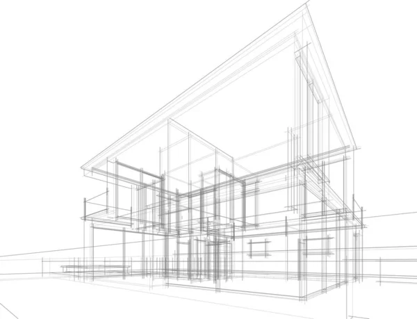 建筑墙纸概念摘要 数码背景 — 图库矢量图片