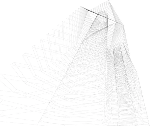 Diseño Abstracto Papel Pintado Arquitectónico Fondo Concepto Digital — Vector de stock