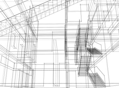 soyut mimari duvar kağıdı konsepti, dijital arkaplan