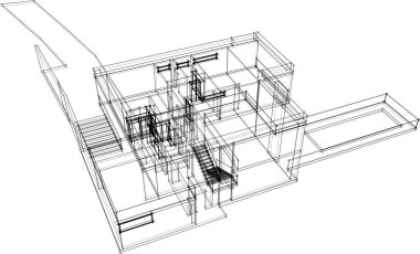 soyut mimari duvar kağıdı tasarımı, dijital konsept arkaplan