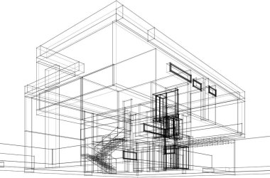 soyut mimari duvar kağıdı tasarımı, dijital konsept arkaplan