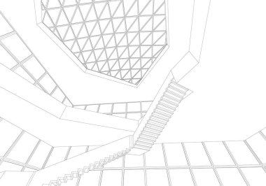 soyut mimari duvar kağıdı, dijital arkaplan