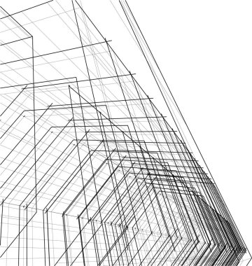 soyut mimari duvar kağıdı konsepti, dijital arkaplan