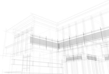 soyut mimari duvar kağıdı tasarımı, dijital konsept arkaplan