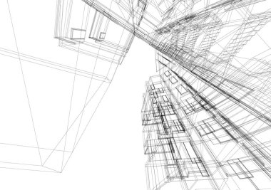 soyut mimari duvar kağıdı tasarımı, dijital konsept arkaplan