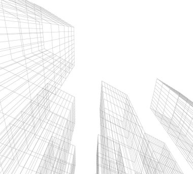 soyut mimari duvar kağıdı tasarımı, dijital konsept arkaplan