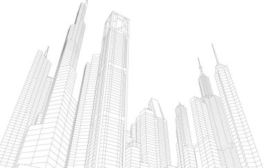 soyut mimari duvar kağıdı konsepti, dijital arkaplan