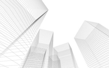 soyut mimari duvar kağıdı tasarımı, dijital konsept arkaplan