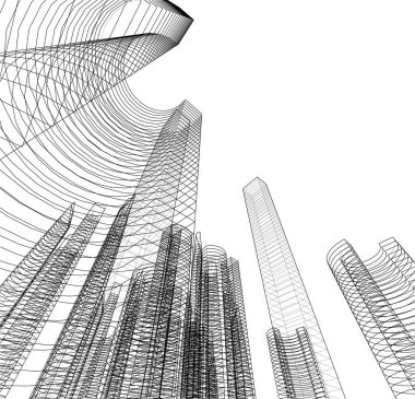 soyut mimari duvar kağıdı tasarımı, dijital konsept arkaplan