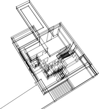 soyut mimari duvar kağıdı tasarımı, dijital konsept arkaplan