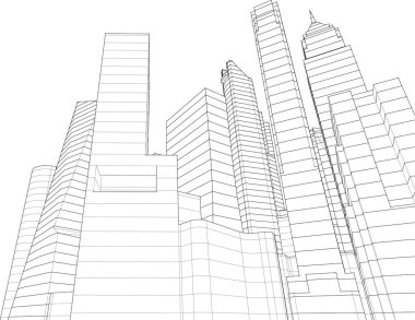 soyut mimari duvar kağıdı tasarımı, dijital konsept arkaplan