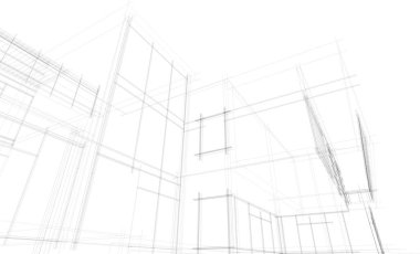 soyut mimari duvar kağıdı tasarımı, dijital konsept arkaplan