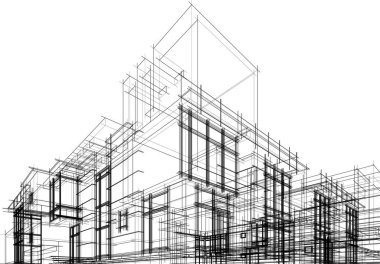 soyut mimari duvar kağıdı, dijital arkaplan