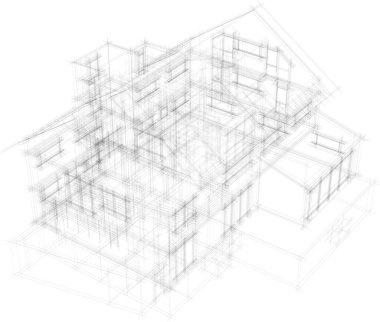 soyut mimari duvar kağıdı tasarımı, dijital konsept arkaplan