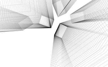 soyut mimari duvar kağıdı tasarımı, dijital konsept arkaplan