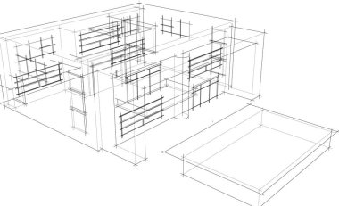 soyut mimari duvar kağıdı, dijital arkaplan