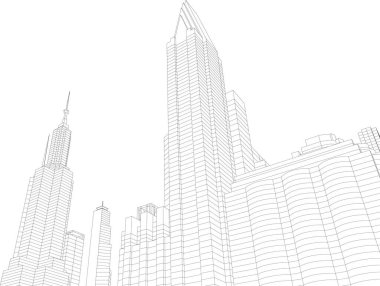 soyut mimari duvar kağıdı konsepti, dijital arkaplan