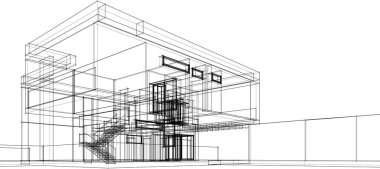 soyut mimari duvar kağıdı konsepti, dijital arkaplan