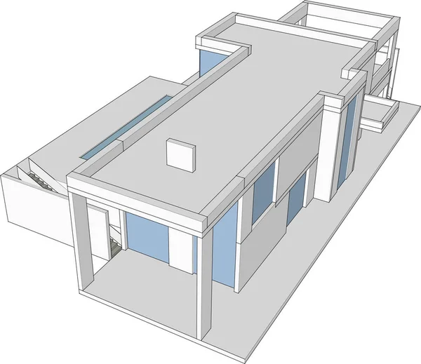 抽象的な建築壁紙やデジタル背景 — ストックベクタ