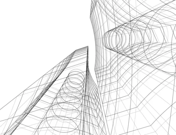 Абстрактные Архитектурные Обои Цифровой Фон — стоковый вектор