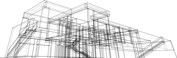 抽象的な建築壁紙やデジタル背景 — ストックベクタ