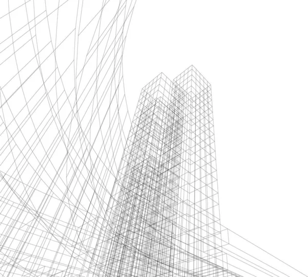 Abstract Architectonisch Behang Digitale Achtergrond — Stockvector