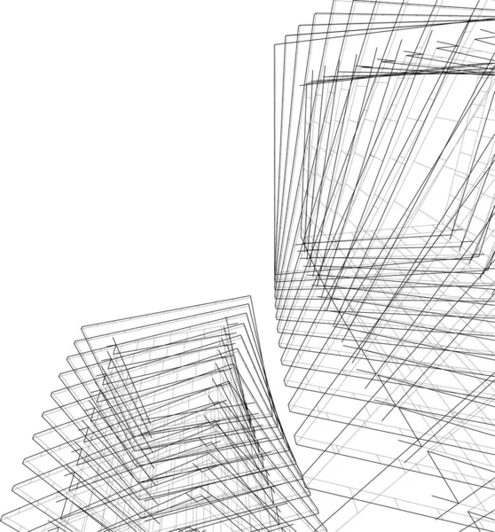 Soyut Mimari Duvar Kağıdı Tasarımı Dijital Konsept Arkaplan — Stok Vektör