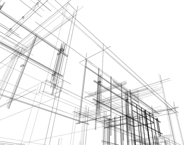 抽象的な建築壁紙やデジタル背景 — ストックベクタ