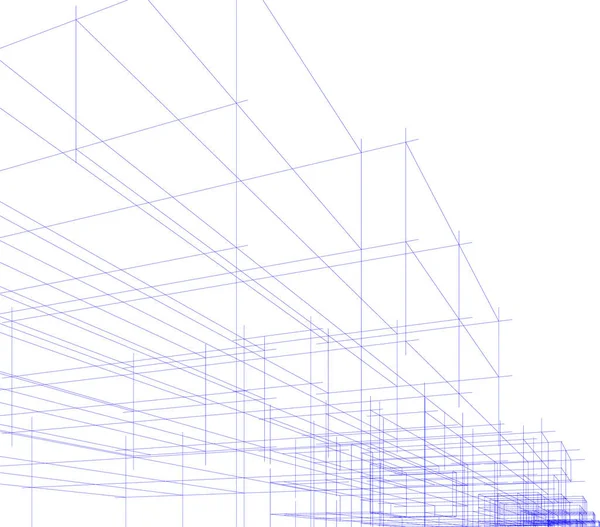 Abstrakte Architektonische Tapete Digitaler Hintergrund — Stockvektor