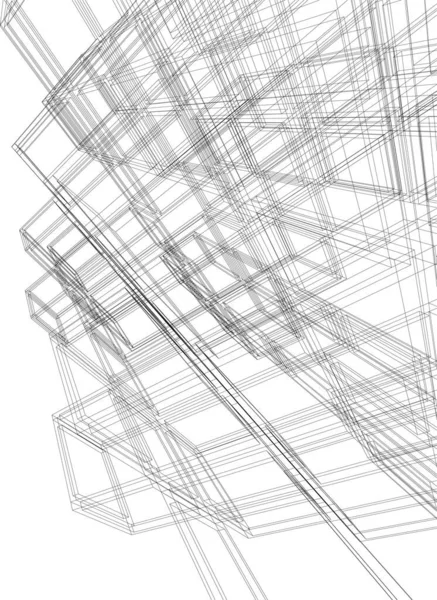 Abstrakcyjna Tapeta Architektoniczna Tło Cyfrowe — Wektor stockowy