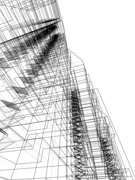 Abstrakcyjna Tapeta Architektoniczna Tło Cyfrowe — Wektor stockowy