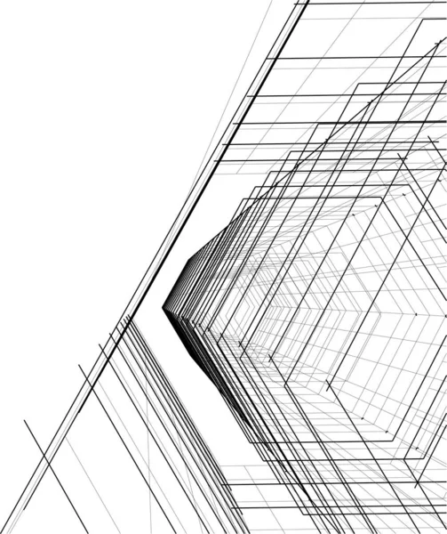 Αφηρημένη Αρχιτεκτονική Ταπετσαρία Έννοια Ψηφιακό Υπόβαθρο — Διανυσματικό Αρχείο