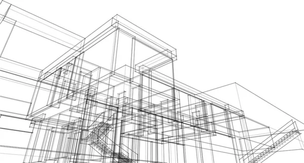 Abstrakcyjna Tapeta Architektoniczna Tło Cyfrowe — Wektor stockowy