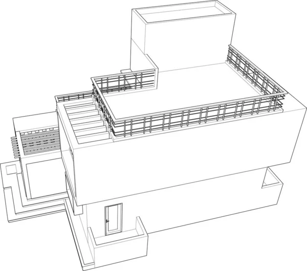 Abstraktní Architektonický Koncept Tapety Digitální Pozadí — Stockový vektor