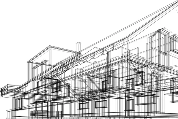 Abstrakcyjna Tapeta Architektoniczna Tło Cyfrowe — Wektor stockowy