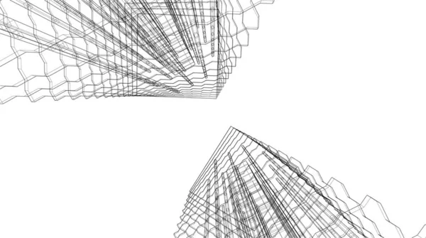 Abstrakcyjna Tapeta Architektoniczna Tło Cyfrowe — Wektor stockowy