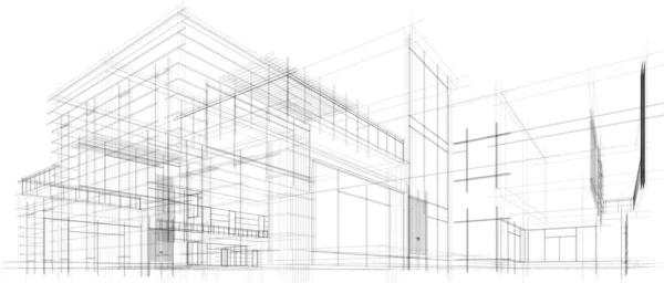 建筑墙纸摘要 数码背景 — 图库矢量图片