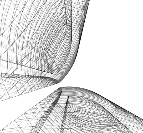 Abstrakcyjna Tapeta Architektoniczna Tło Cyfrowe — Wektor stockowy