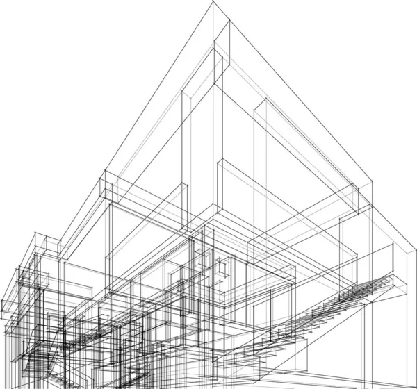 建筑墙纸摘要 数码背景 — 图库矢量图片