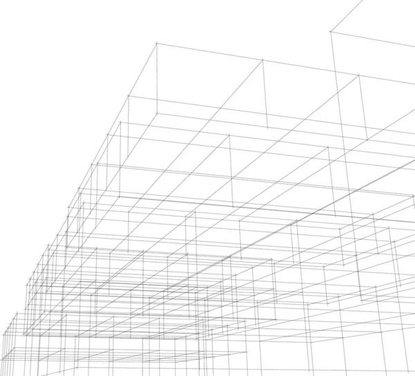 Abstrakcyjna Tapeta Architektoniczna Tło Cyfrowe — Wektor stockowy