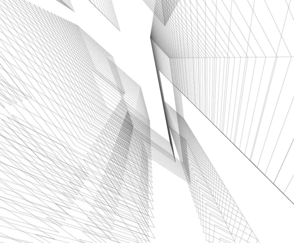 Papier Peint Architectural Abstrait Fond Numérique — Image vectorielle