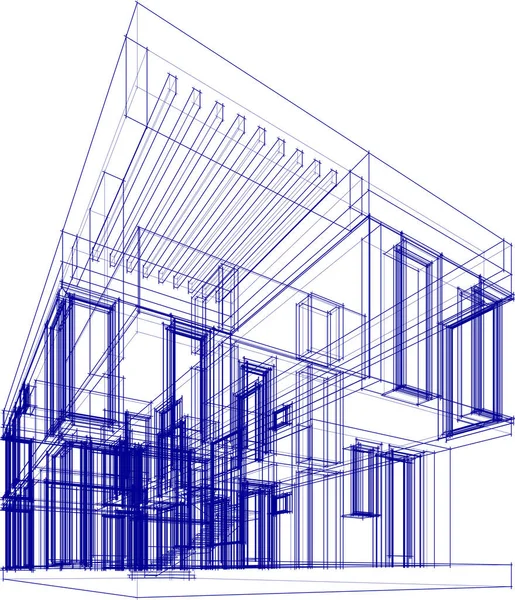 Papier Peint Architectural Abstrait Fond Numérique — Image vectorielle