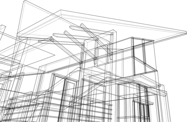 Abstrakcyjna Tapeta Architektoniczna Tło Cyfrowe — Wektor stockowy